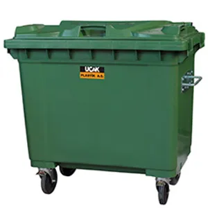 Garbage Container (4 Wheels, Lid, 660 L)