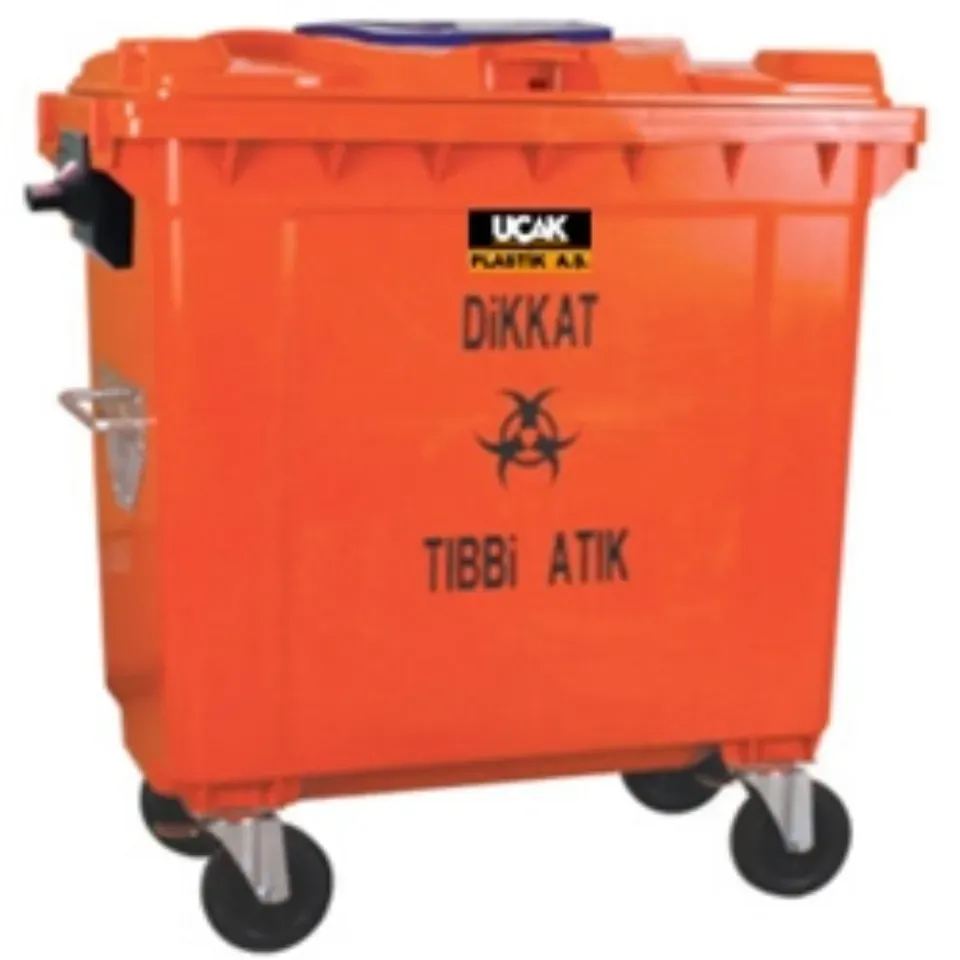 Garbage Container (4 Wheels, Lid, Medical Waste, 660 L)