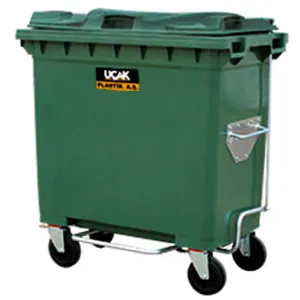 Çöp Konteyneri (4 Tekerli, Kapaklı, 770 L)