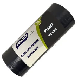 Garbage Bag Oversized (72x95, 90 L, 100 µ, H.W. Black, 200 Pcs.)