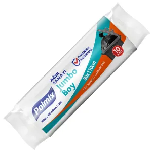 Garbage Bag Jumbo (80x110, 120 L, 100 µ, Black, 100 Pcs.)
