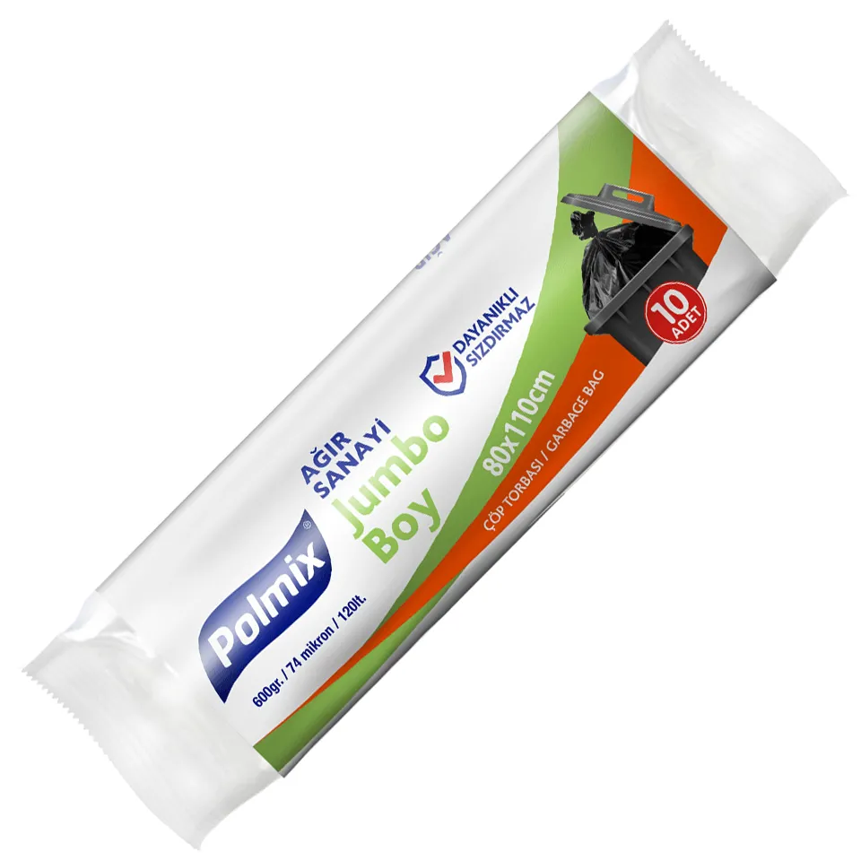Garbage Bag Jumbo (80x110, 120 L, 74 µ, Blue, 100 Pcs.)